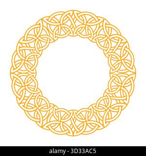 Intricate celtic and nordic knot design frame illustration Stock Vector