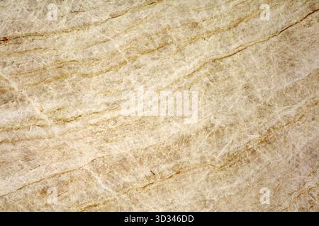 Large format texture, beige quartzite with layered structure, light brown uniform surface Stock Photo