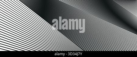Monochrome gradient background with fading black lines Stock Vector