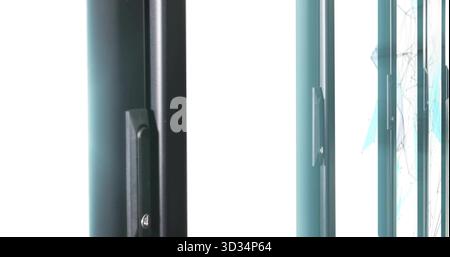 Showing phone side profiles on white studio backdrop with volume and power buttons and port cutouts Stock Photo