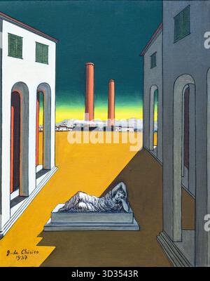 Giorgio de Chirico (1888-1978) Piazza d'Italia (con statua) 1937