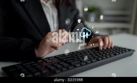 Cloud storage improves digital file management, enhances data access, and supports secure collaboration Parse Stock Photo