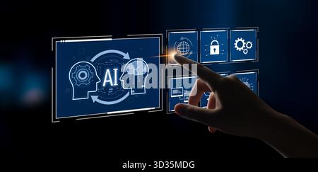 AI system integration improves artificial intelligence platform. AI system integration enhances automation, secures data, supports cloud, and AI Stock Photo