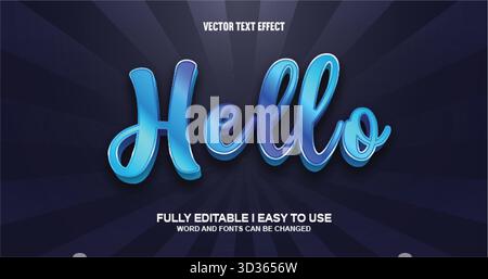 Editable Vector Text Effect Stock Vector