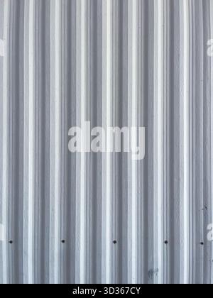 White corrugated metal sheet texture for wall or roofing. High quality photo Stock Photo