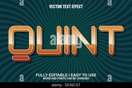 Editable Vector Text Effect Stock Vector