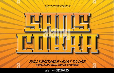 Editable Vector Text Effect Stock Vector