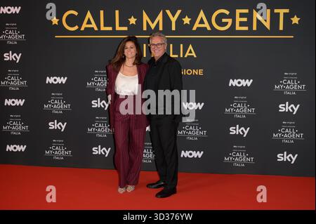 Shkyo R Roberta Procida (L) and Simone Spada (R) attend the red carpet for the ...