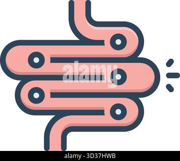 Icon for indigestion, colitis Stock Vector