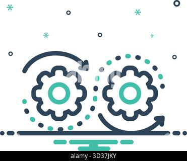 Icon for automation, workflow Stock Vector