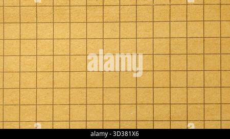 Vintage Brown Graph Grid Paper Macro Texture Seamless Background Full Frame for Education Design Stock Photo