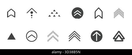 Swipe arrow, scroll or slide button. Set simple modern for social media with business infographic. Up arrow Ui button symbol. Swipe Up icons for social media stories. . Vector illustration Stock Vector