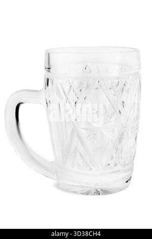 Empty glass beer mug isolated on white background Stock Photo