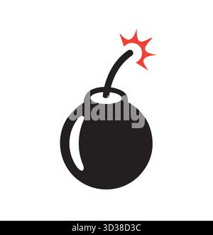 Fire bomb logo vector design. explode bomb symbol design icon Stock Vector