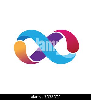 Colorful Infinity Logo Vector Symbol Design Illustration Stock Vector