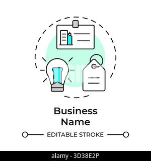 Business name multi color concept icon Stock Vector