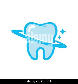 Tooth Planet Logo Vector Symbol Icon Design Stock Vector