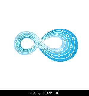 Infinity Tech Logo Vector Symbol Design Illustration Stock Vector