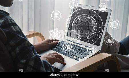 Concept of big data processing and analysis using big data architecture enables insights, big data visualization, and big data integration. Gist Stock Photo