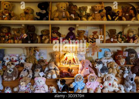 Teddy Bear Museum, Bamsemuseum at Skagen, Denmark, Europe in May - home to hundreds of teddy bears with interesting stories and history Stock Photo
