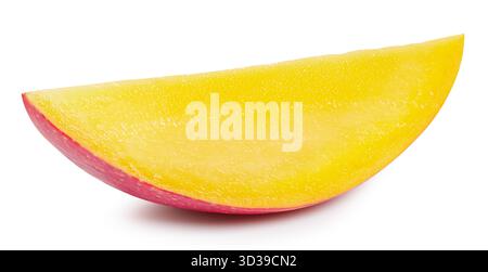 Mango sliced isolated on white background. Ripe mango Clipping Path. Stock Photo