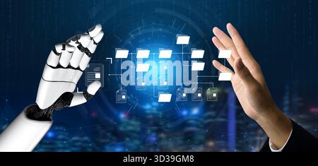 AI organizing file directory structure, streamlining folder management, arranging document paths, and automating digital hierarchy operations. Vouch Stock Photo
