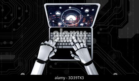 Cloud computing software for modish remote work and personal data storage Stock Photo