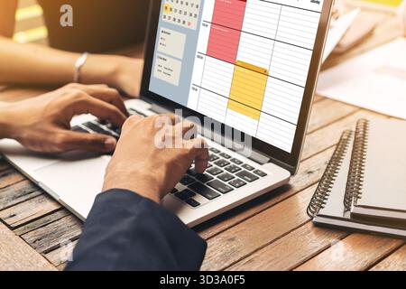Online applointment booking calendar for modish regristration on the internet website Stock Photo