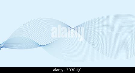 Abstract Wave Lines Background for Business and Technology Concepts Stock Vector