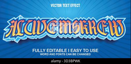 Editable Vector Text Effect Stock Vector