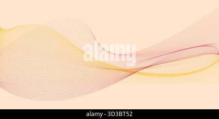 Abstract Flowing Wave Lines for Modern Business and Technology Concepts Stock Vector