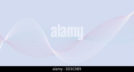 Abstract Flowing Wave Lines Representing Calm Energy and Modern Flow Concepts Stock Vector
