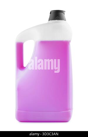 Food, White plastic bottle with brown liquid and a black cap Stock Photo