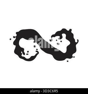 Creative Red Infinity Logo Splashes Shape Vector Symbol Icon Design Stock Vector