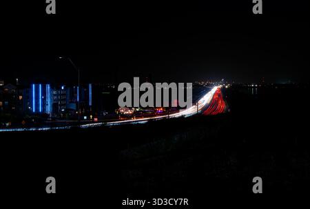 I30 Rockwall, TX Long Exposure Stock Photo