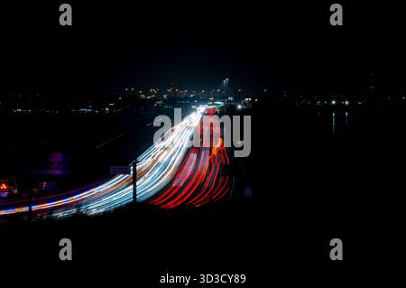 I30 Rockwall, TX Long Exposure Stock Photo