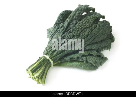 Raw Palm Kale Isolated On White Stock Photo