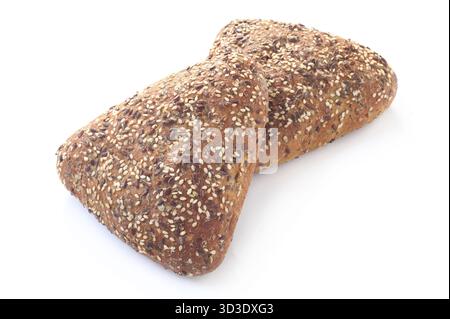 Multigrain Rolls Isolated On White Stock Photo