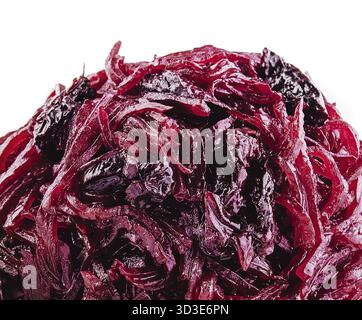 Food, Grated beets in a plate isolated on white background Stock Photo