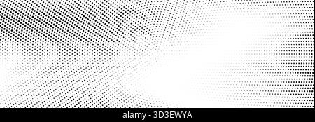 Concentric dotted noise gradient texture. Radial halftone grain background. Comic halfton backdrop for poster, banner, cover, print. Grunge fading overlay wallpaper. Vector cartoon grid patern texure Stock Vector