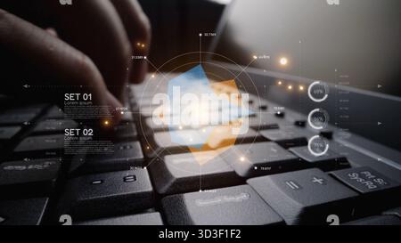 Data analytics and big data strategy for real-time analytics, predictive data modeling, business intelligence analytics, and data-driven decision Stock Photo