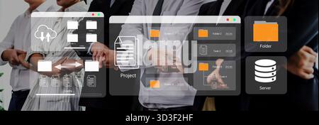 Digital folder organization improves server file structure, enhances workflow, and supports system management Parse Stock Photo