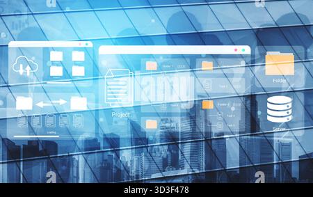 Digital folder organization improves server file structure, enhances workflow, and supports system management Parse Stock Photo