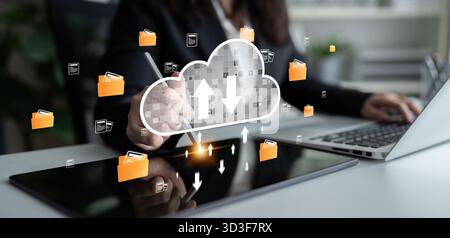 Cloud computing enables digital growth with secure data storage, scalable infrastructure, and strategic cloud-based business solutions. Latch Stock Photo