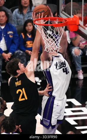 Quentin Post Golden State Warriors' Quinten Post plays during an NBA basketball game ...