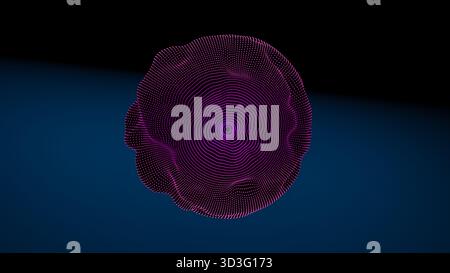 A vibrant abstract scene features circular patterns emerging from a dark background, highlighting depth and technological design. Stock Photo