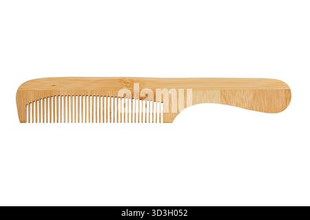 Wooden comb isolated on white background Stock Photo