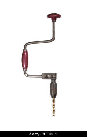 Hand drill isolated on white background Stock Photo