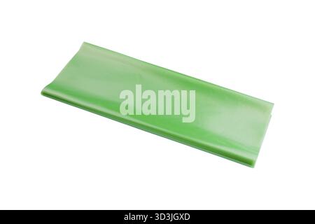 Food, Green plastic bag isolated on white background Stock Photo
