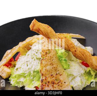 Food, Fresh caesar salad with parmesan cheese Stock Photo